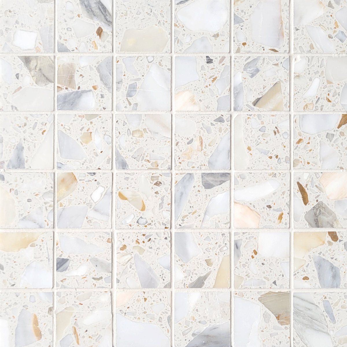 Straight Square Terrazzo Mosaic Tile