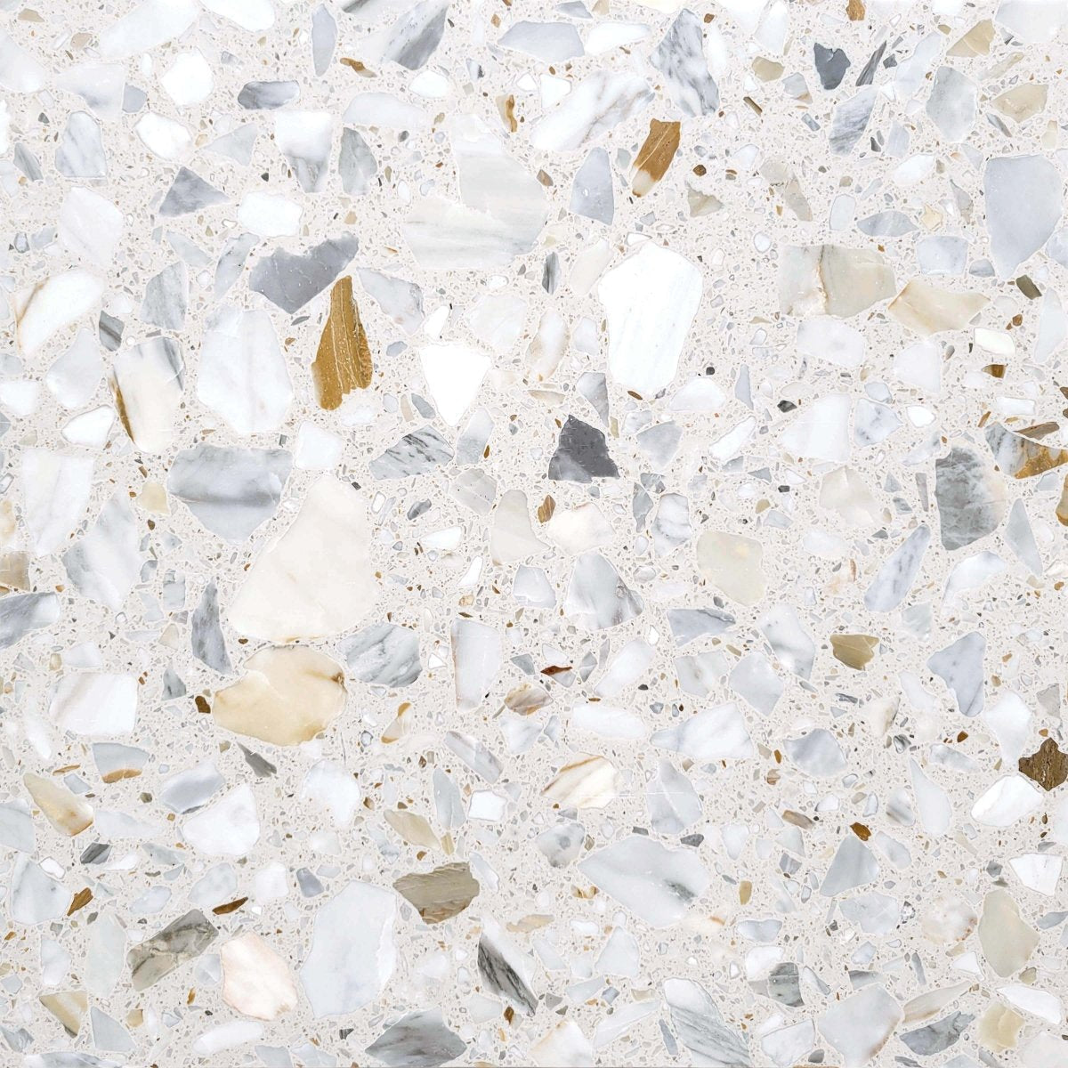 Latte Mable Terrazzo Honed Field Tile 24''x24''x1/2'' - Artsaics