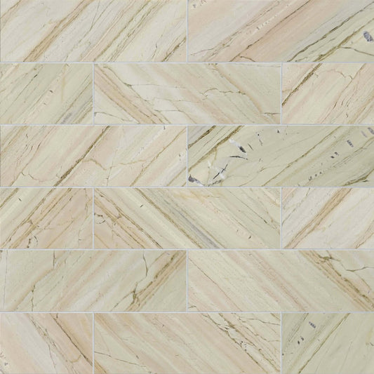 Patterned tile design with beige and brown tones