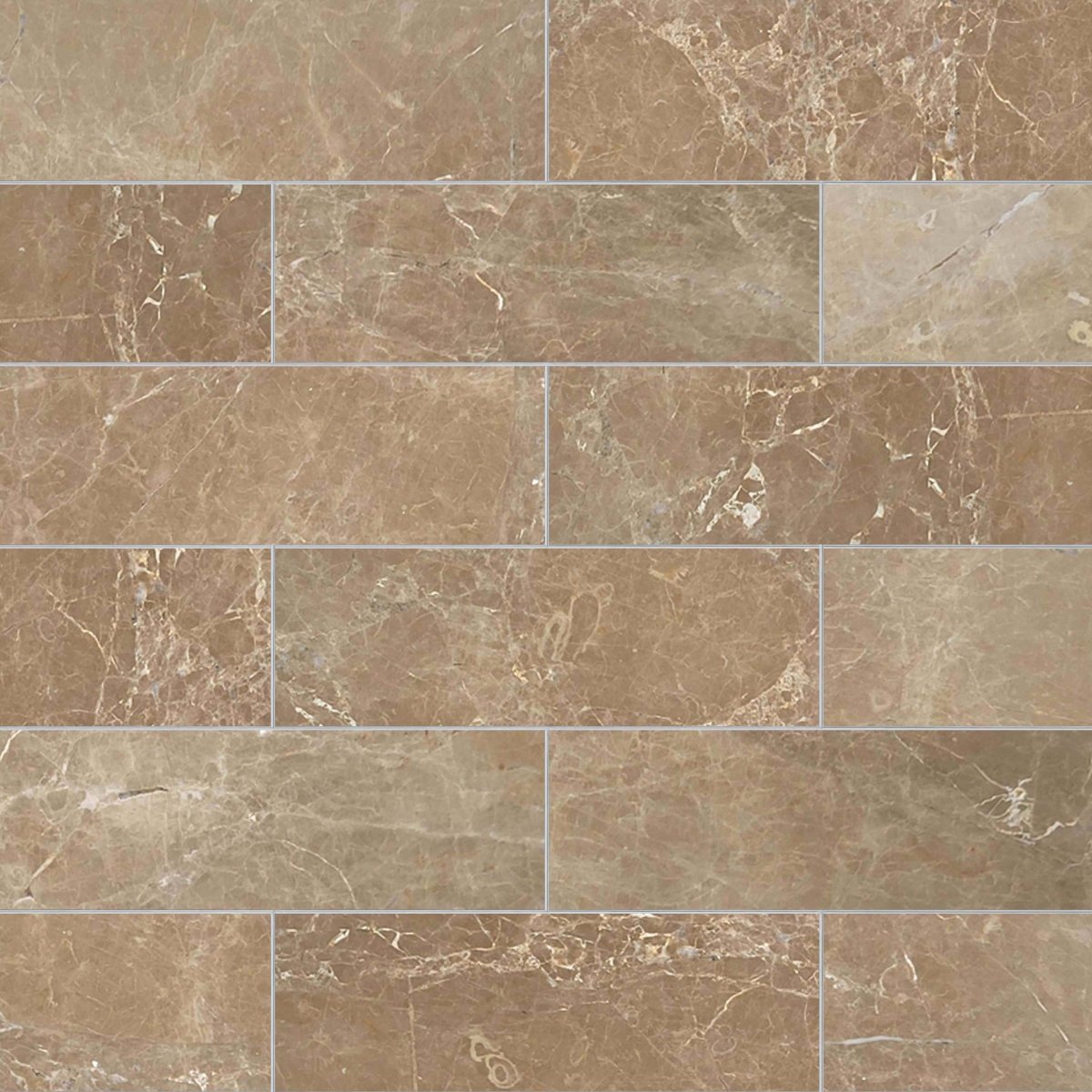 Pattern of brown tiles with marble-like texture