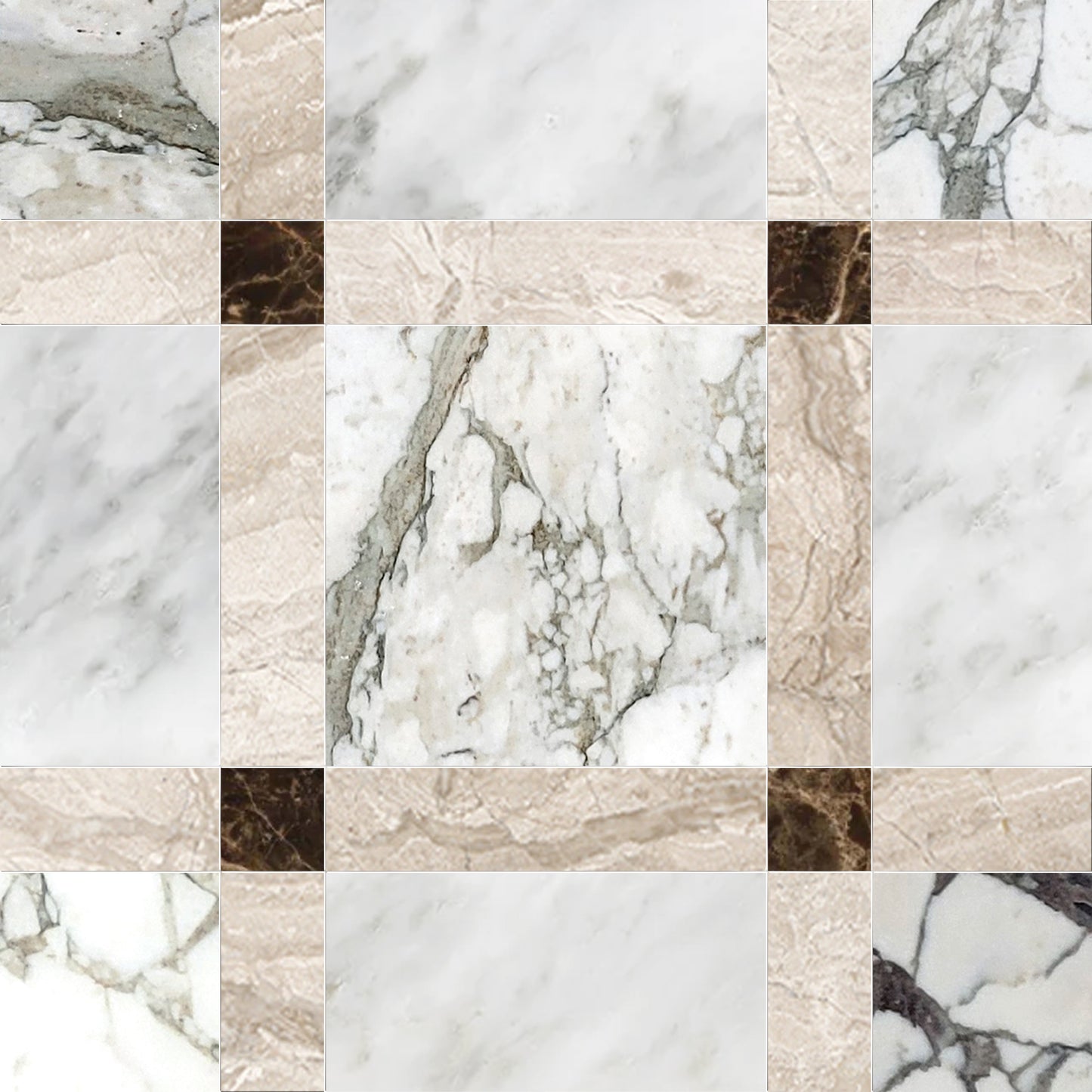 Grid of various marble textures in different colors