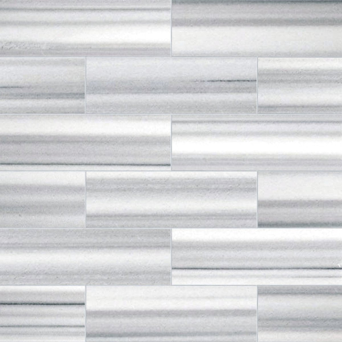 Rectangular tiles with a striped pattern in shades of gray on a white background