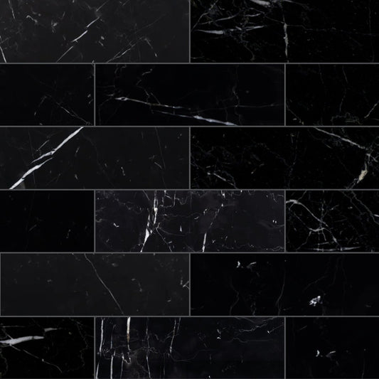 Black marble tile pattern