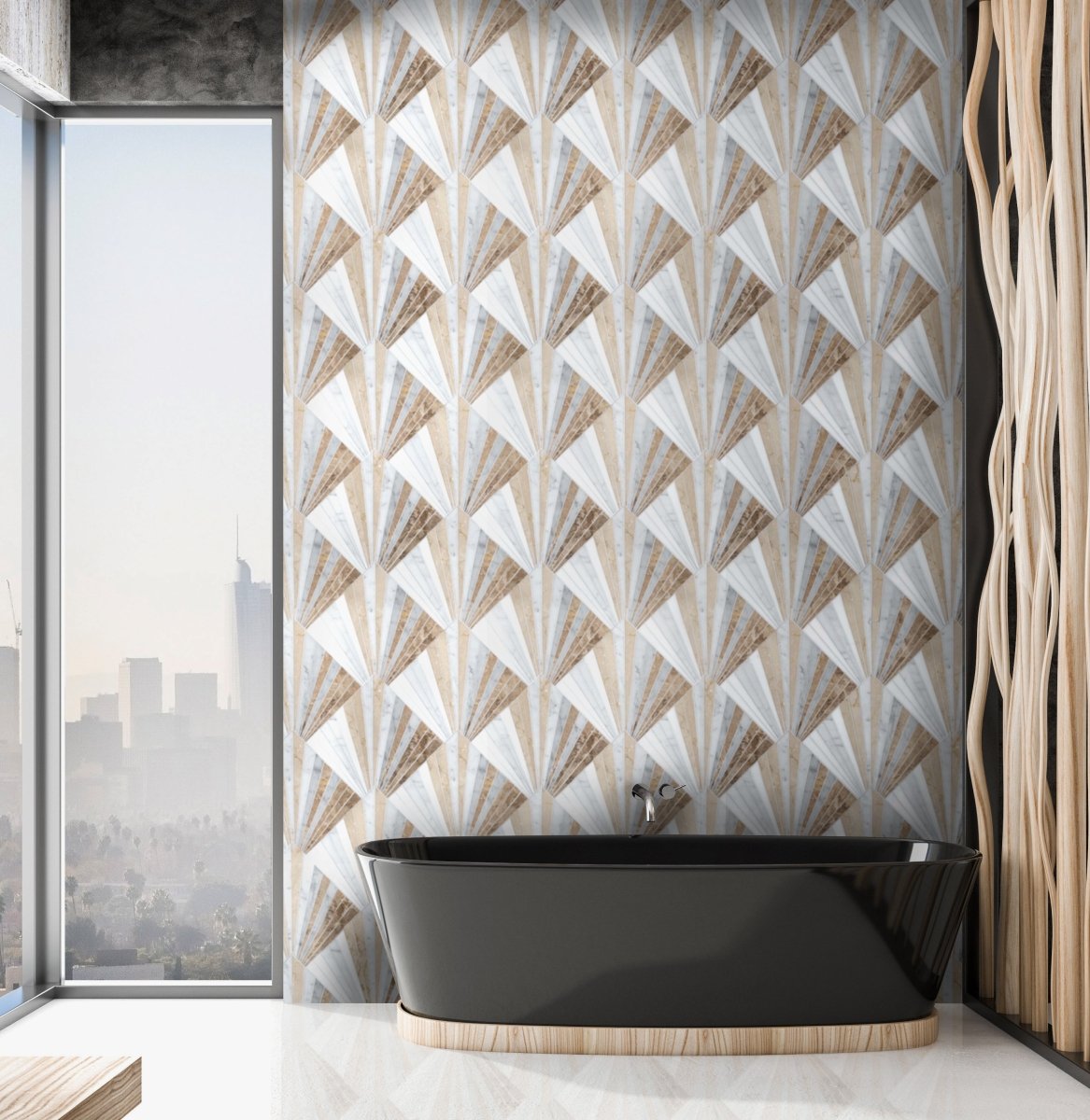 Ombre Marquet Cafe Diamond Stone Mosaic