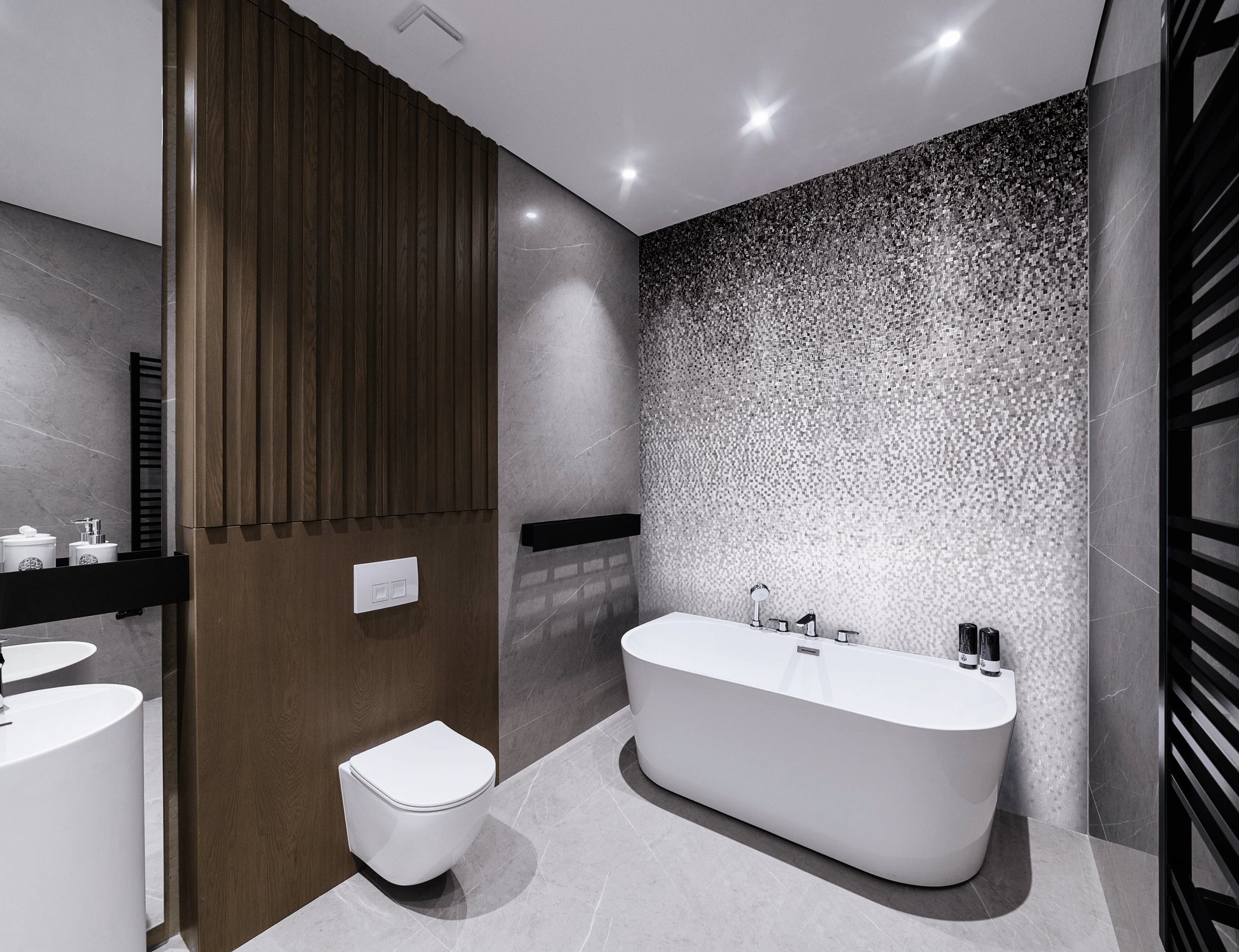 Ombre Tessera Modern bathroom