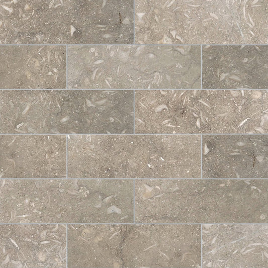 Pattern of gray tiles with a textured surface