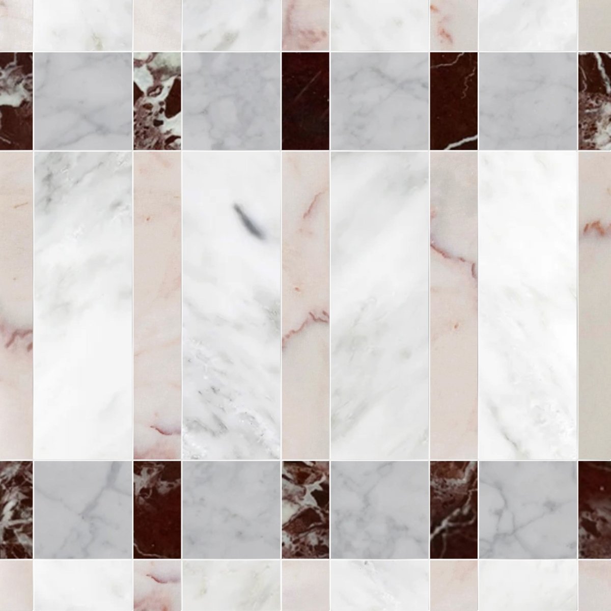 Grid of various marble textures in different colors