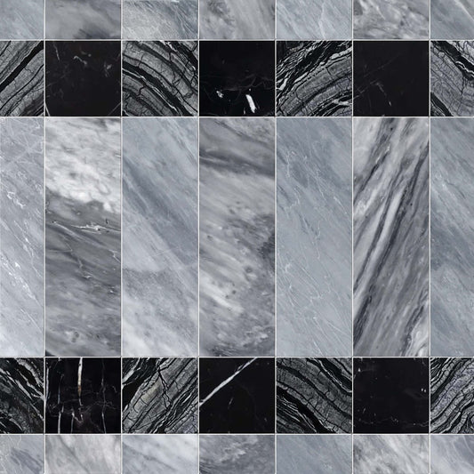 Plaid Duglas Large Nero Stone Mosaic