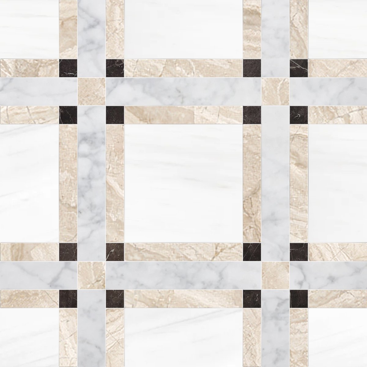 Checkered pattern of marble tiles with alternating colors