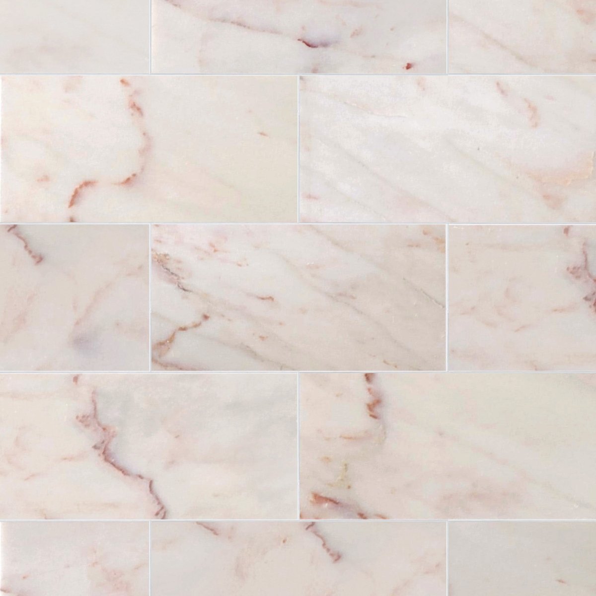 Rosa Aurora Honed Marble Field Tile 6''x12''x3/8''