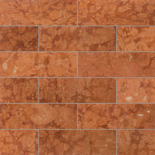 Pattern of brown tiles with a stone-like texture