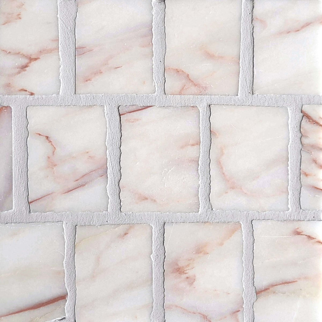 Scarpa Rosa Aurora 3''x4'' Offset Mosaic Tile