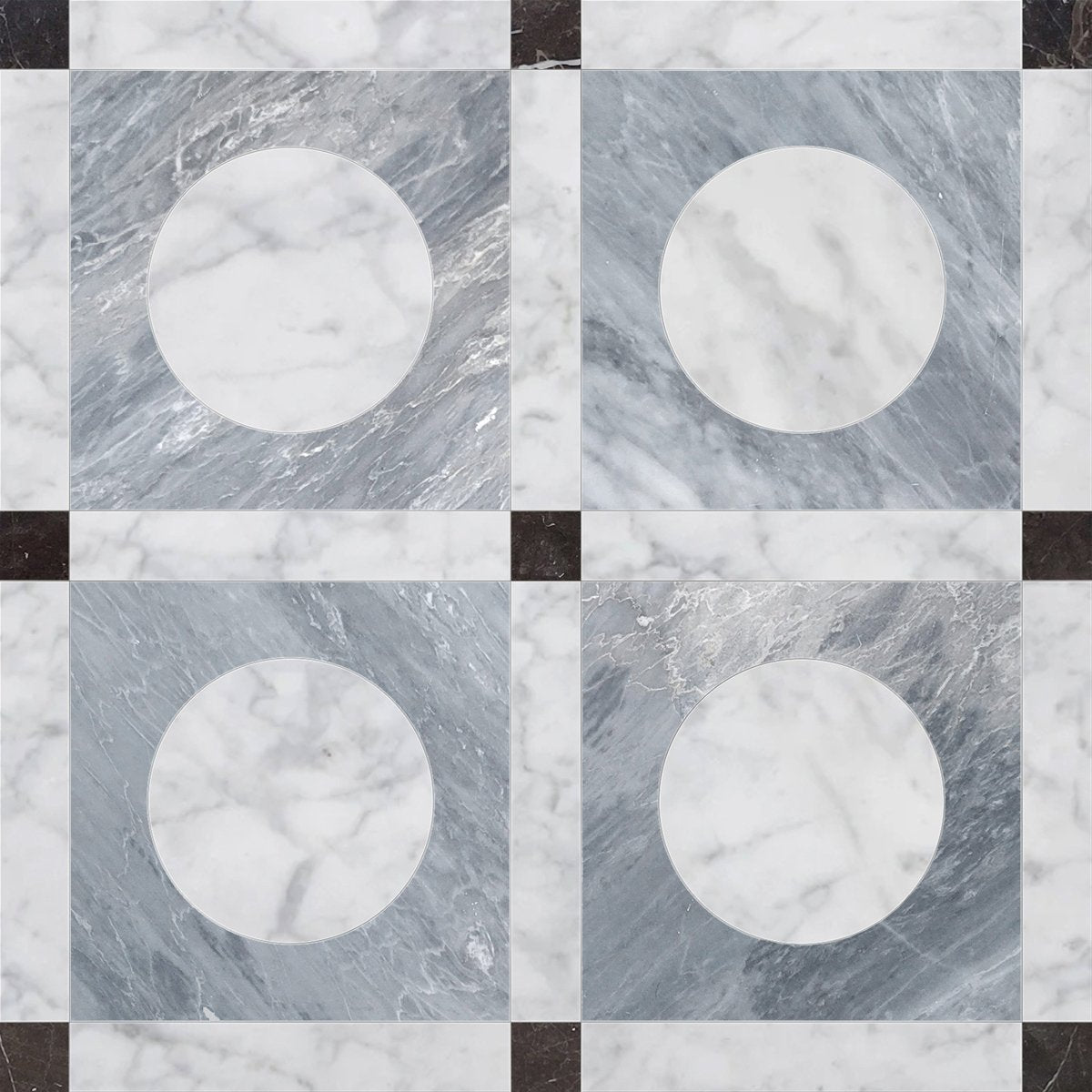 Starr Tundra Round Checkered Waterjet Tile