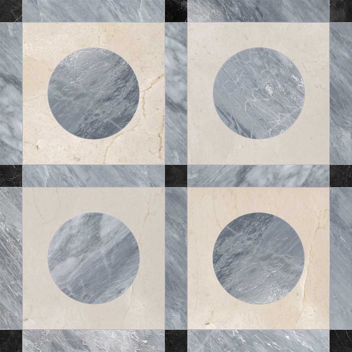 Gray Marble Artistic Mosaic Tile Design