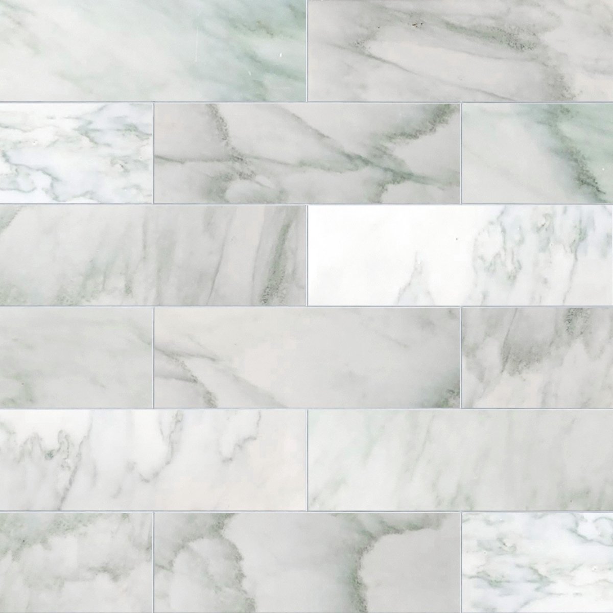 Collection of white and gray marble tiles.