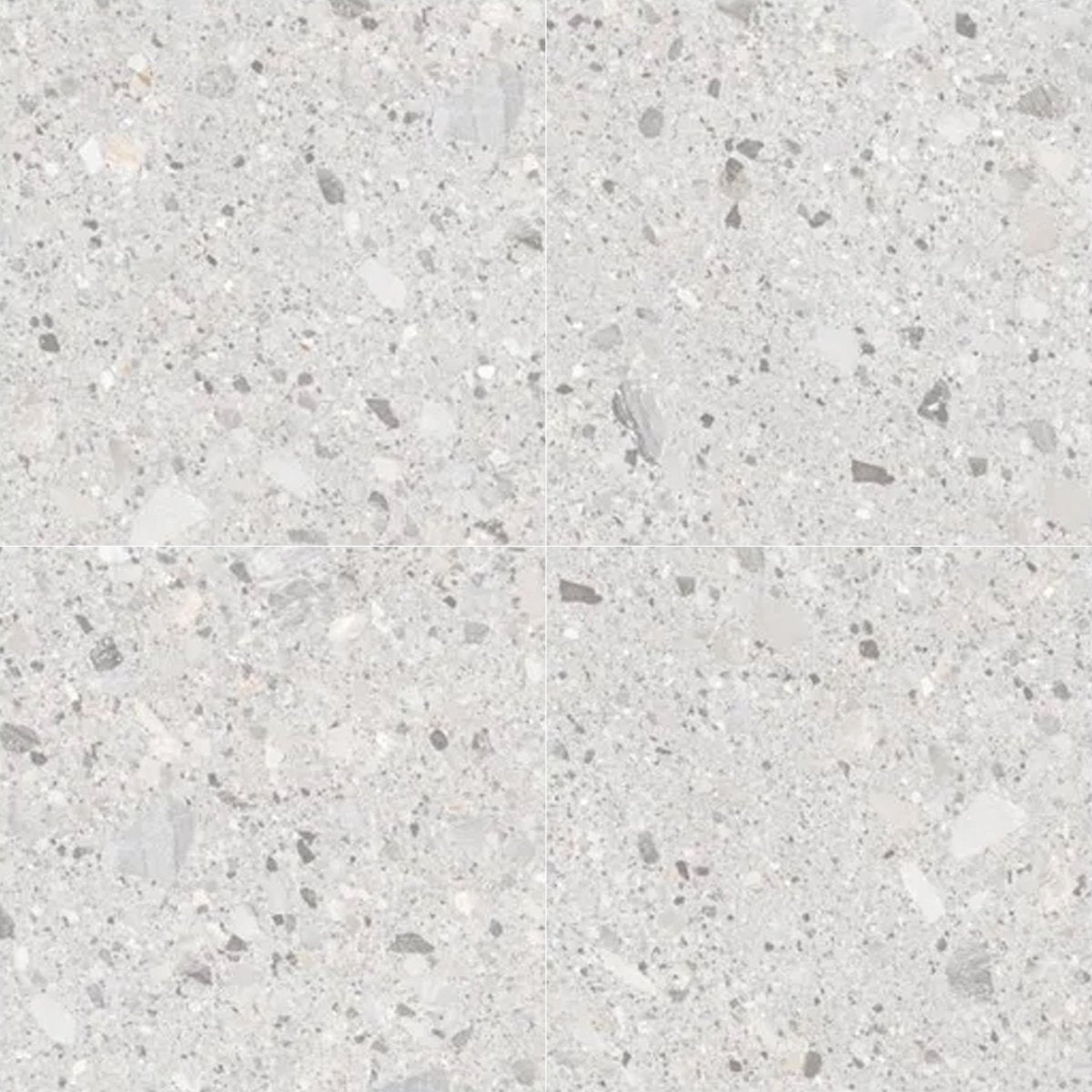 Terrazzo Light Grey Matte 32''x32''x3/8''