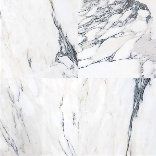 Arabescato Honed Marble Field Tile 12''x12''x3/8''