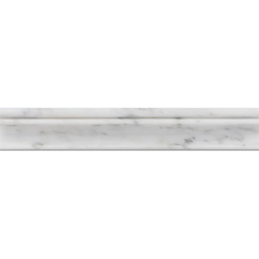 Asian White Chairrail 2''x12'' Stone Molding Polished