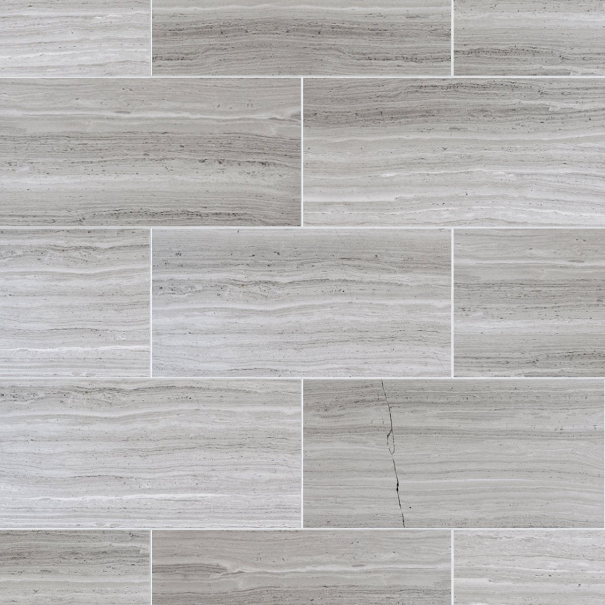 Athens White Honed Marble Field Tile 6''x12''x3/8''