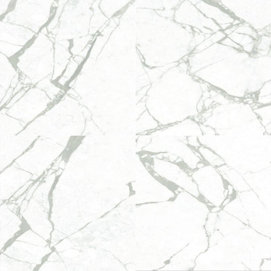 Bianco Carrara Polished Porcelain Field Tile 32''x32''x3/8''