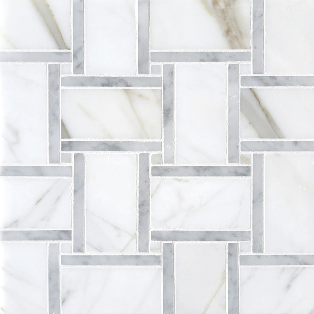 Basket Weave Tribeca Studio Linen Stone Mosaic