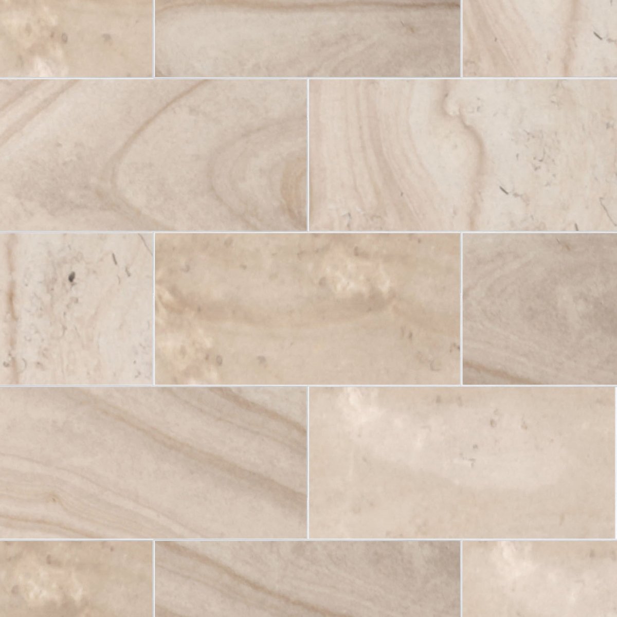 Beige-cream Limestone Brick Tile