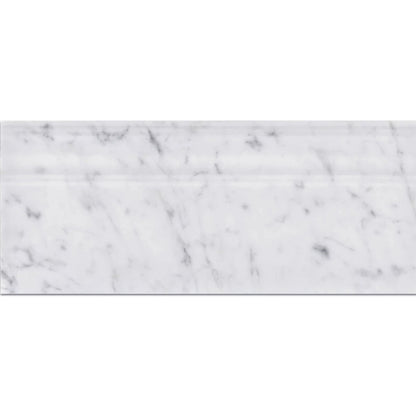 Bianco Carrara Base 3/4''x5'' Stone Molding Honed