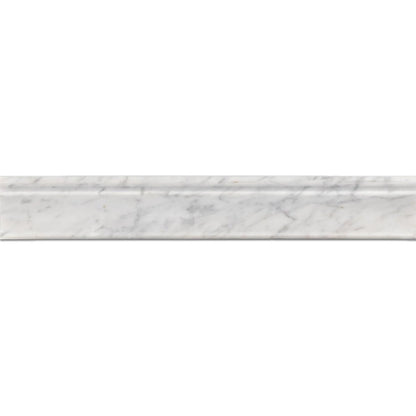 Bianco Carrera Chairrail 2''x12'' Stone Molding Honed