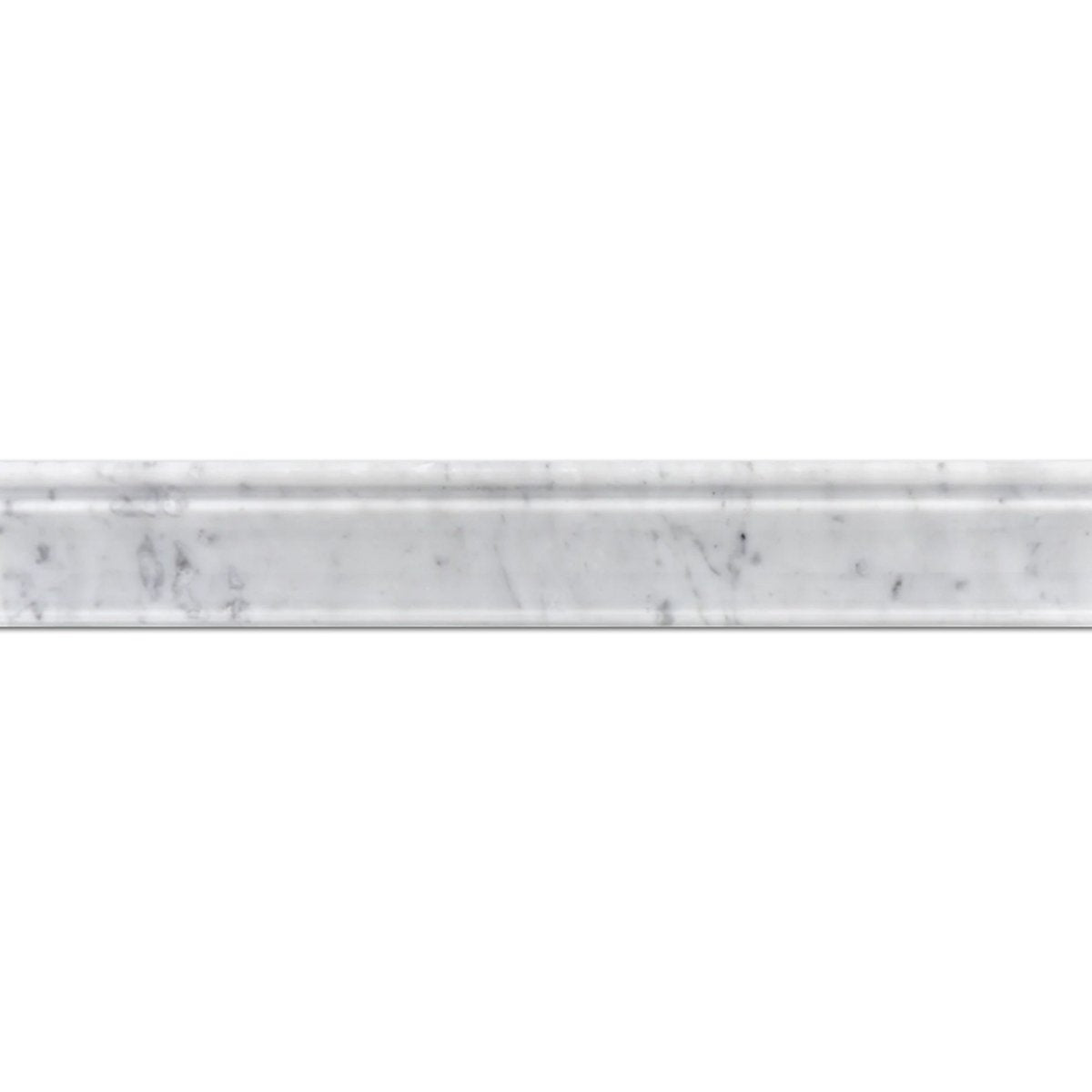 Bianco Carrara Chairrail 2''x12'' Stone Molding Polished