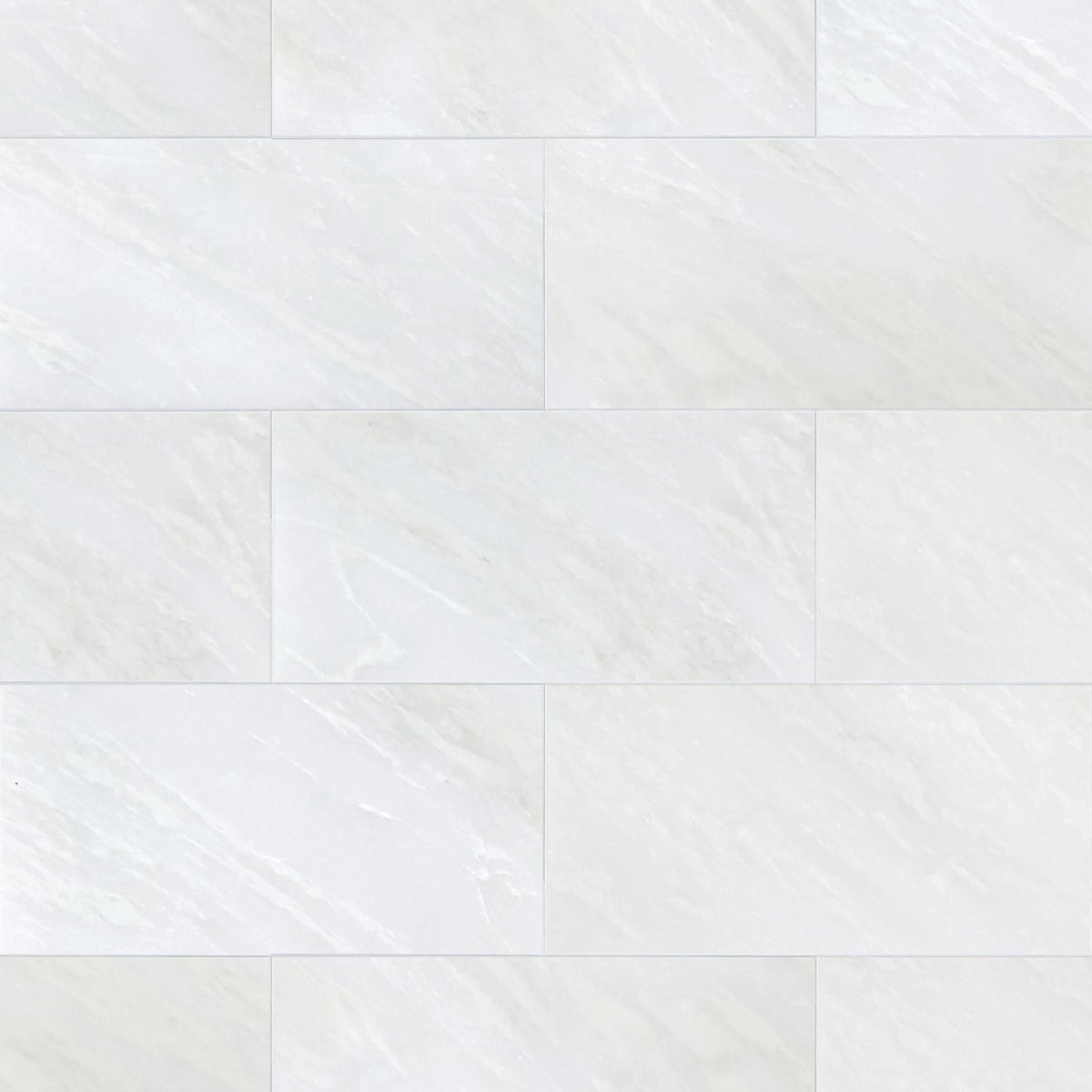 Bianco Rhyno Honed Marble Field Tile 6''x12''x3/8''