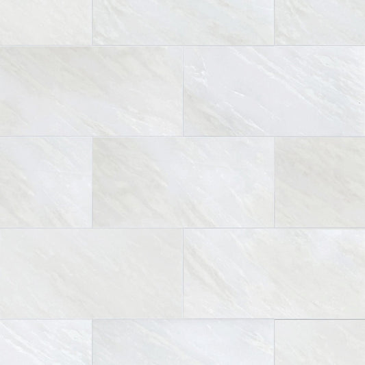 Bianco Rhyno Polished Marble Field Tile 6''x12''x3/8''
