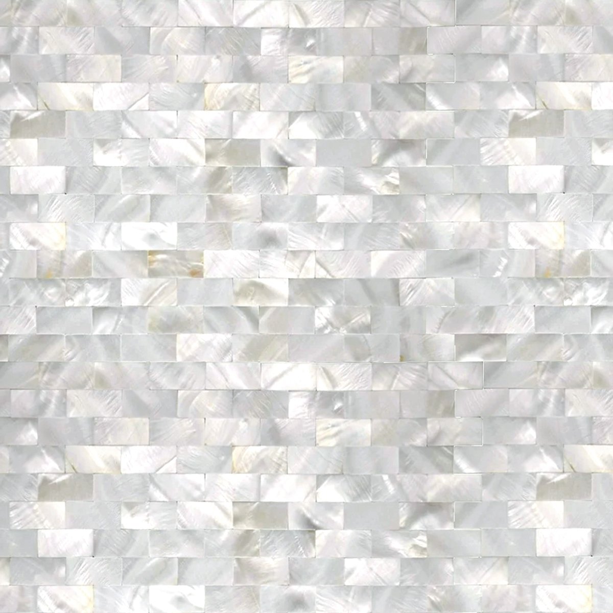 Brick Seamless White Pearl Shell Mosaic – Artsaics
