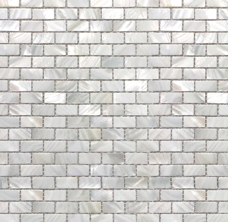 Brick White Pearl Shell Mosaic