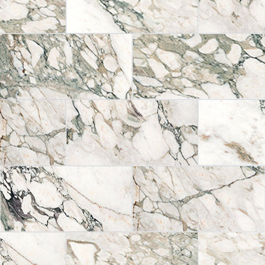 Calacatta Green Honed Marble Field Tile 6''x12''x3/8''
