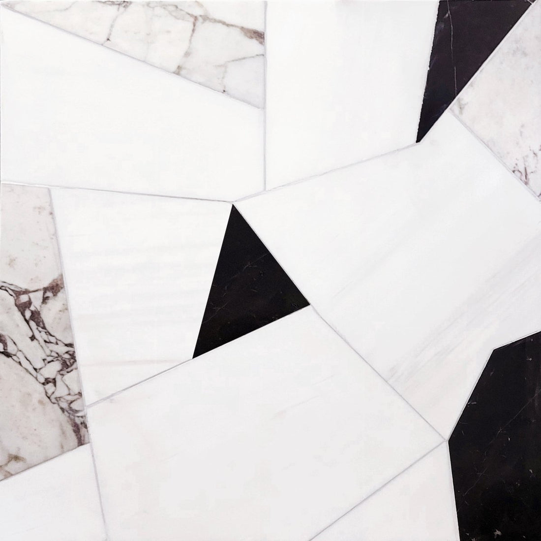 Decoline Caleidos Large Abstract Stone Waterjet Mosaic – Artsaics