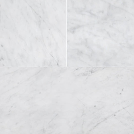 Carrara Honed Marble Field Tile 12''x24''x3/8''
