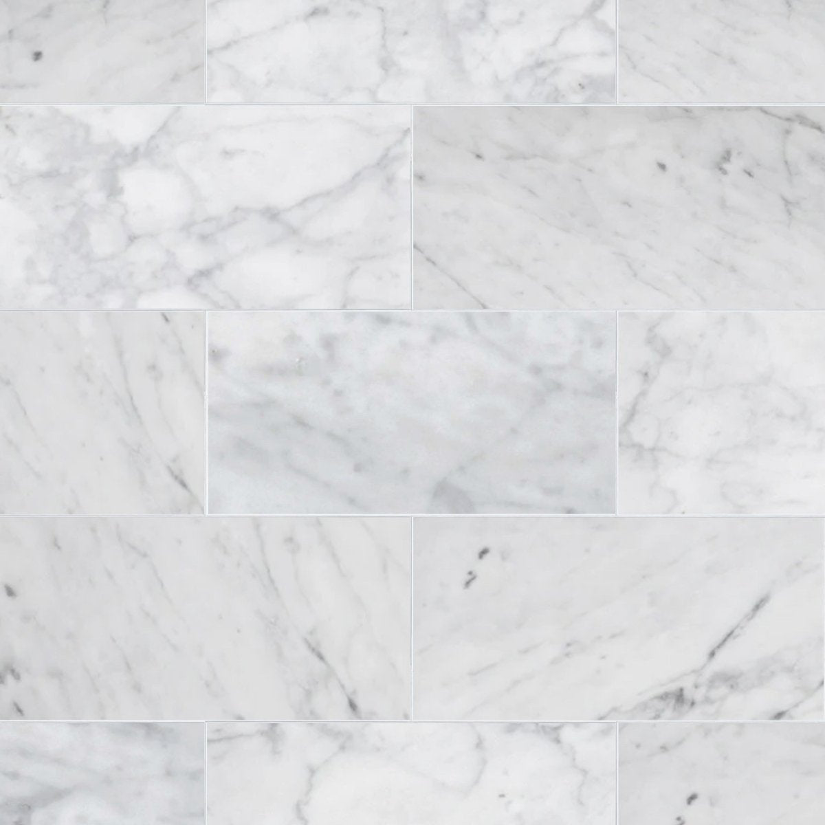 Carrara Honed Marble Field Tile 6''x12''x3/8''