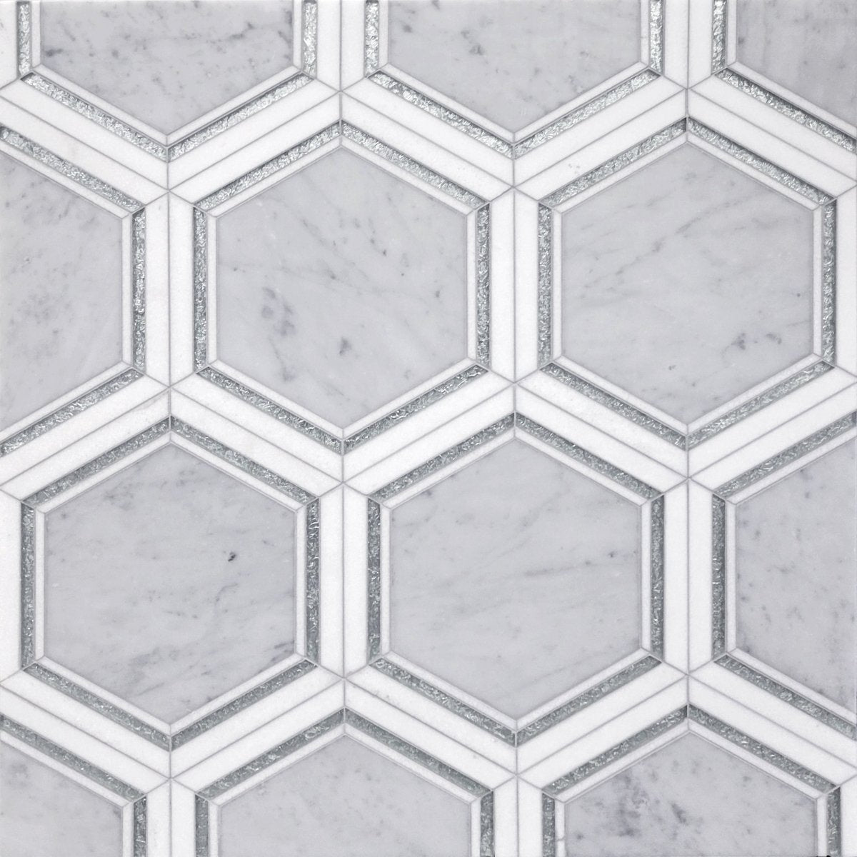 Curv Cotto Bianco Hexagon Stone Waterjet Mosaic