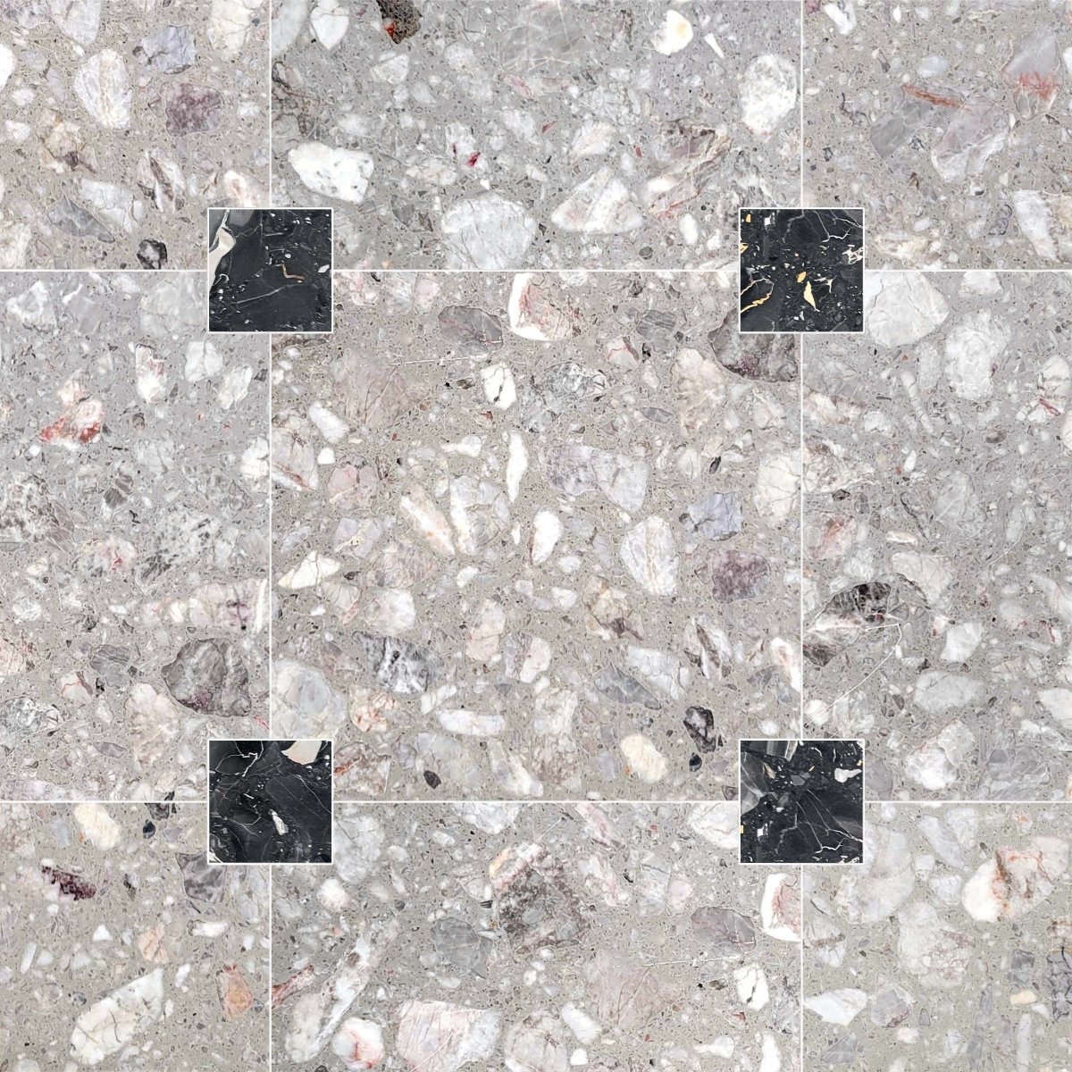 Couture Alia Nube Square Terrazzo Waterjet Mosaic