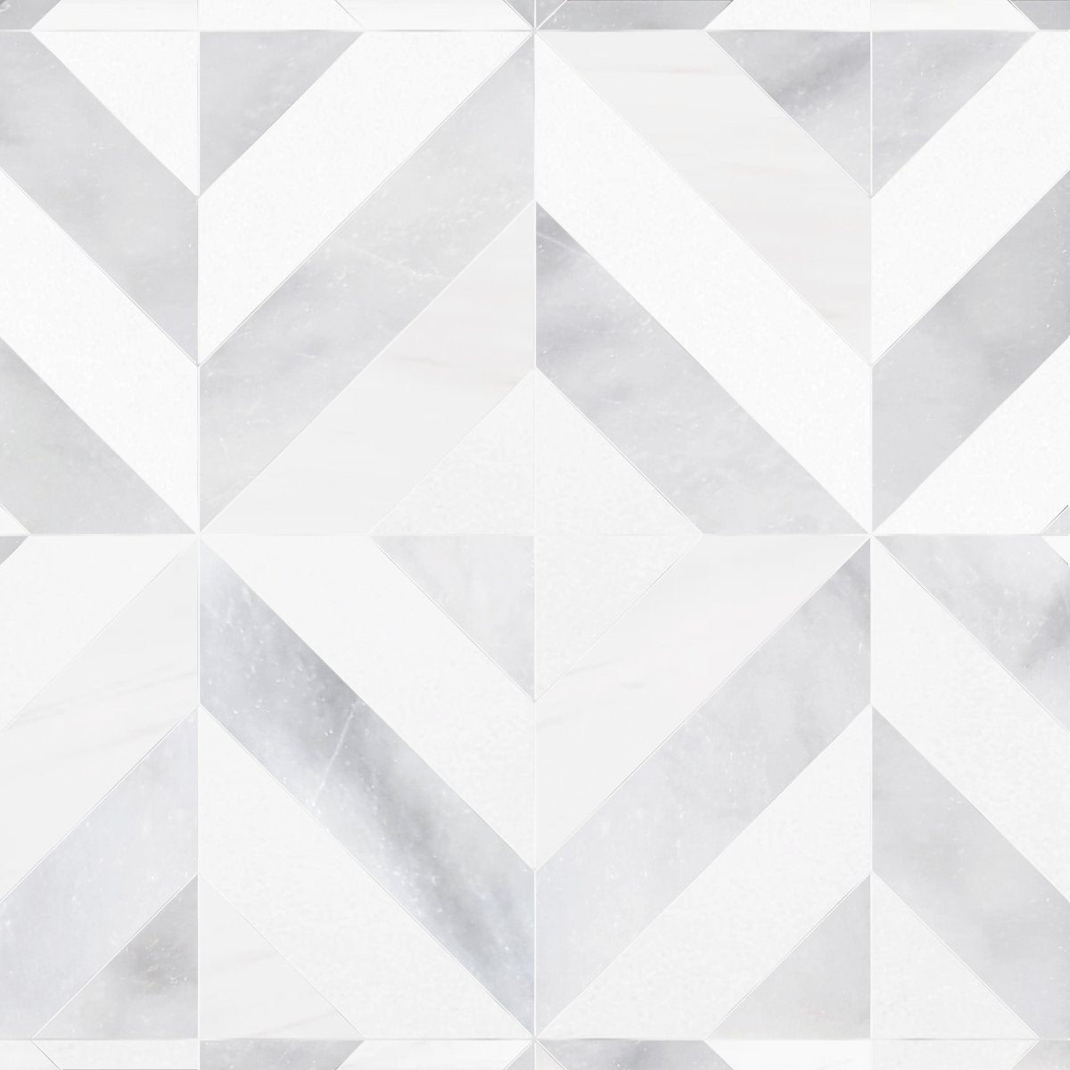 Couture Azalea Bianco Chevron Stone Waterjet Mosaic