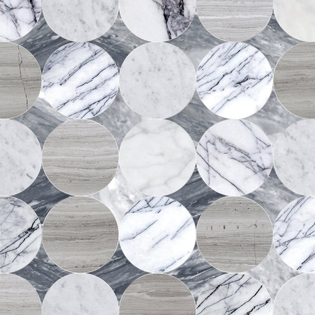 Elevate Your Space with Circle Waterjet Tile - Artsaics 