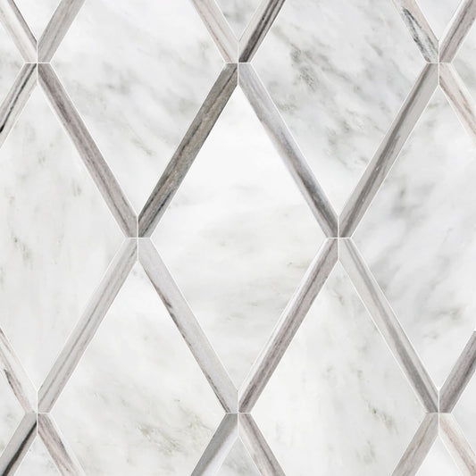 Couture Juvil Bianco Diamond Stone Waterjet Mosaic