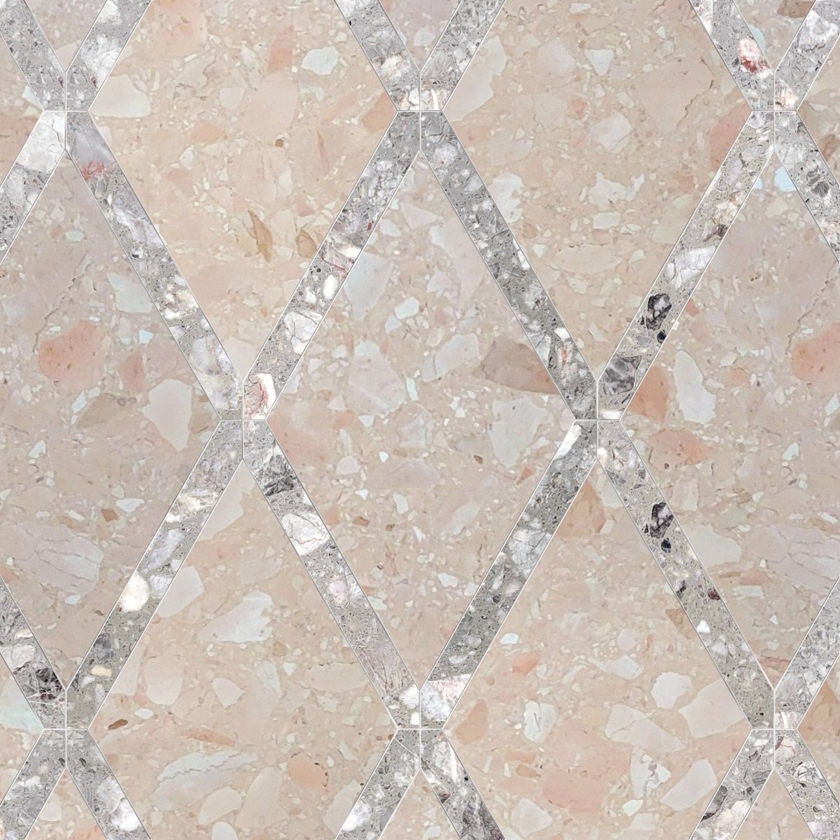 Couture Juvil Nube Diamond Terrazzo Waterjet Mosaic