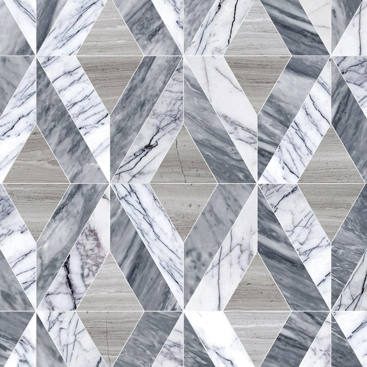Couture Luna Lilac Diamond Stone Waterjet Mosaic