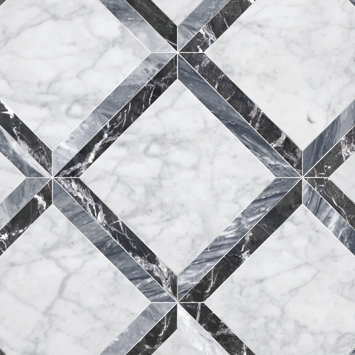 Couture Marco Grigio Geometric Stone Waterjet Mosaic