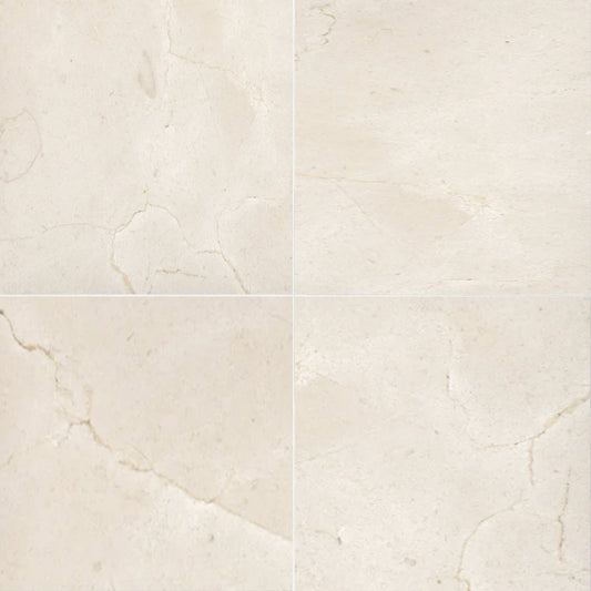 Crema Marfil Select Polished Marble Field Tile 12''x12''x3/8''