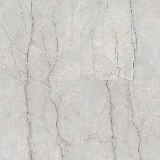 Cristallo Grey Polished Porcelain Field Tile 32''x32''x3/8''