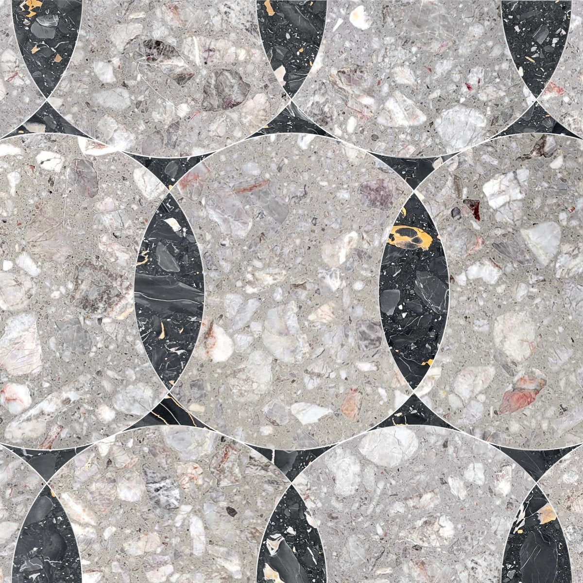 Decoline Aldo Nube Circles Terrazzo Waterjet Mosaic