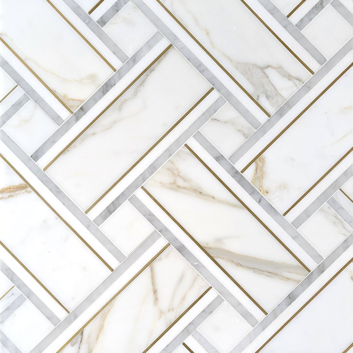 Explore Decoline Basket Weave Tile & Metal Waterjet Tile - Artsaics 