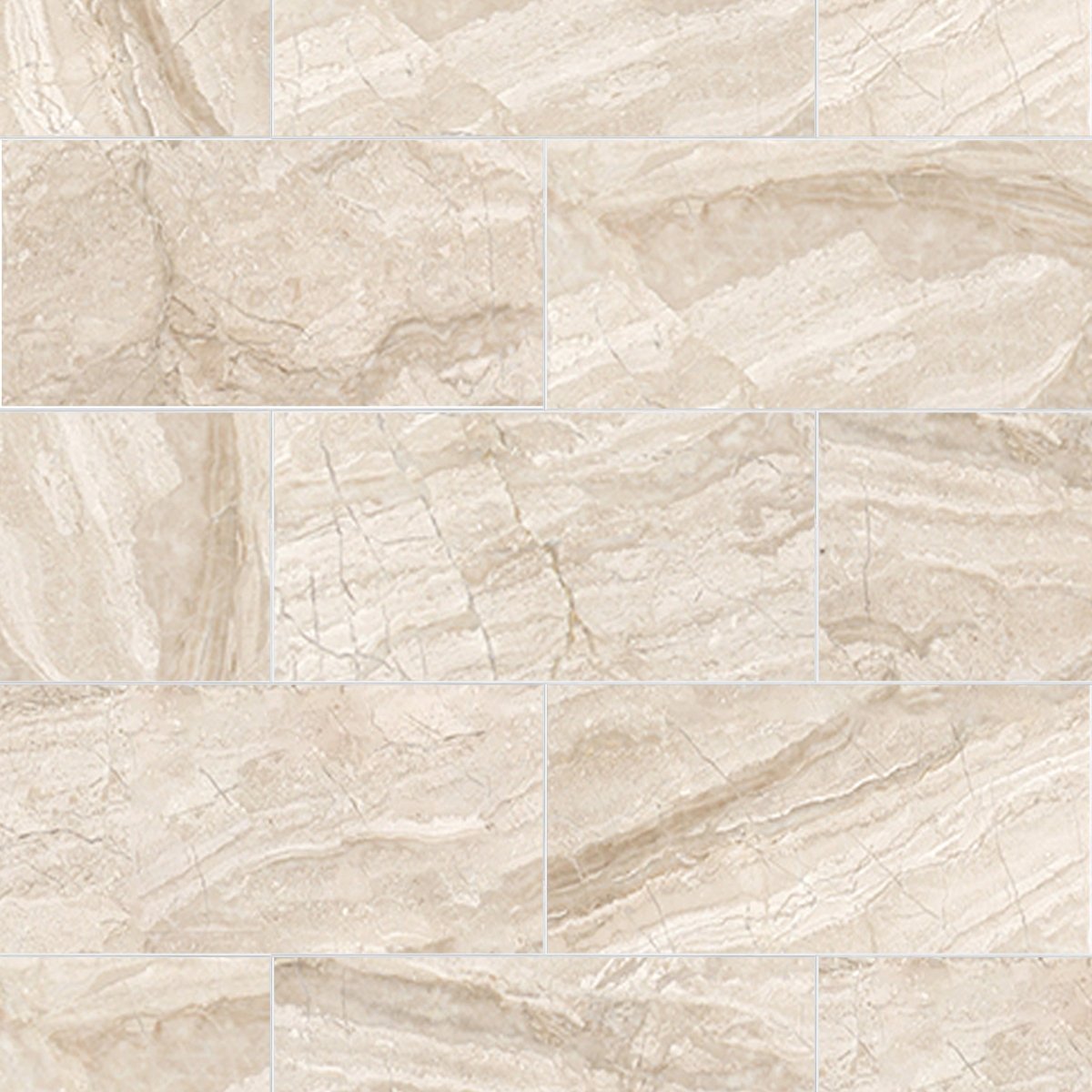 Diano Royale Polished Marble Field Tile 6''x12''x3/8''